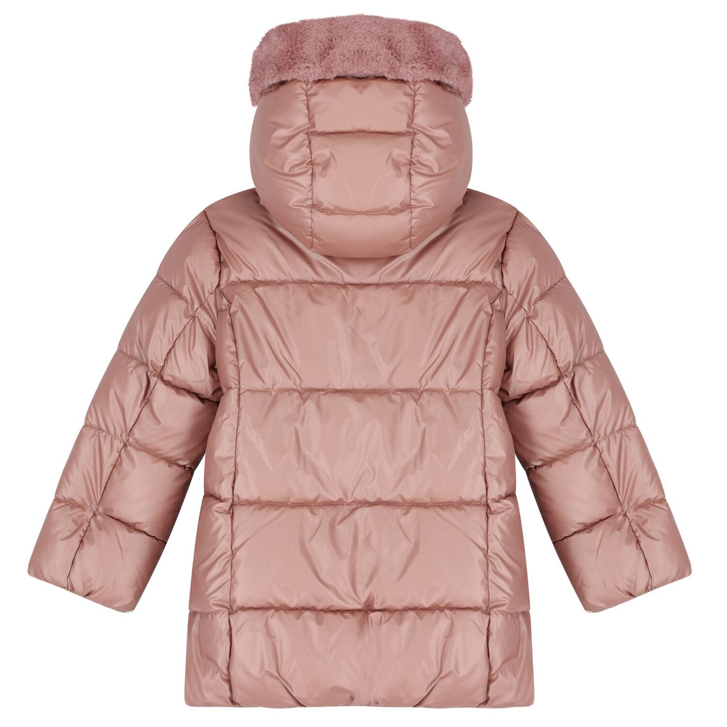 Girls Pink Puffer Coat, 1, hi-res image number null