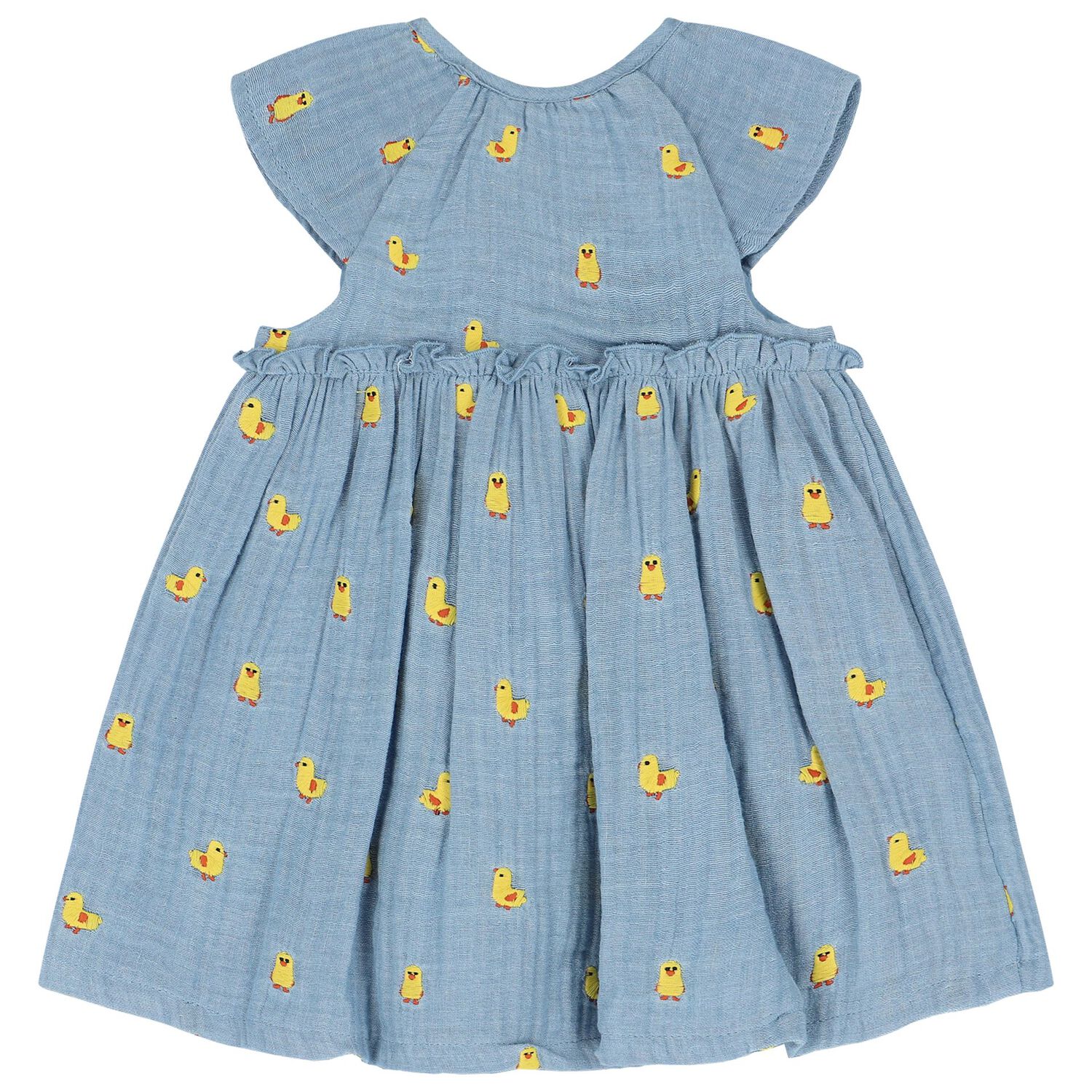 Baby Girls Blue Dress & Headband Set, 2, hi-res image number null