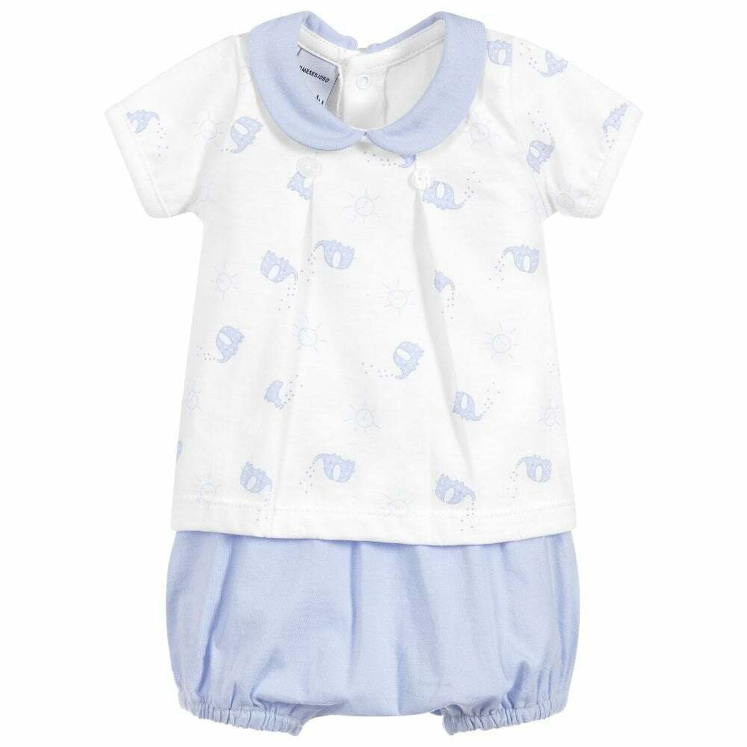 Baby Girls Pink & White Top & Shorts Set, 1, hi-res