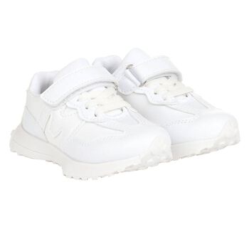 Boys White Logo Trainers
