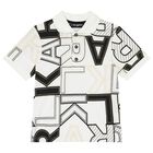 Boys White Logo Polo Shirt, 1, hi-res