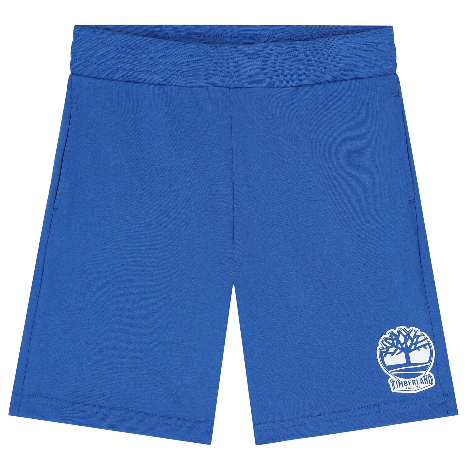 Boys White & Blue Logo Shorts Set, 1, hi-res