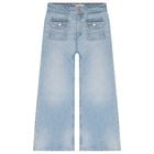 Girls Blue Flared Denim Jeans, 1, hi-res