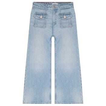 Girls Blue Flared Denim Jeans