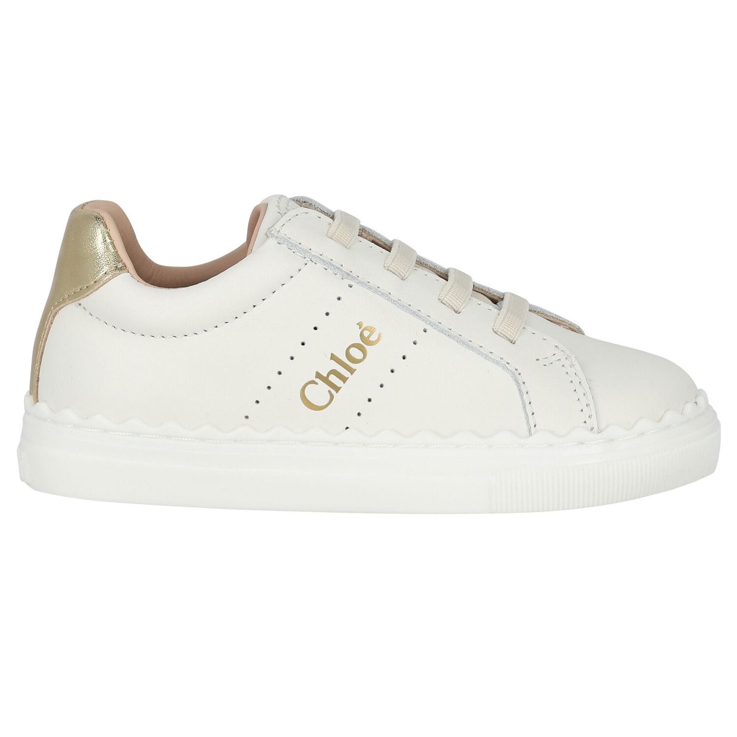 Girls Ivory Logo Trainers, 1, hi-res image number null