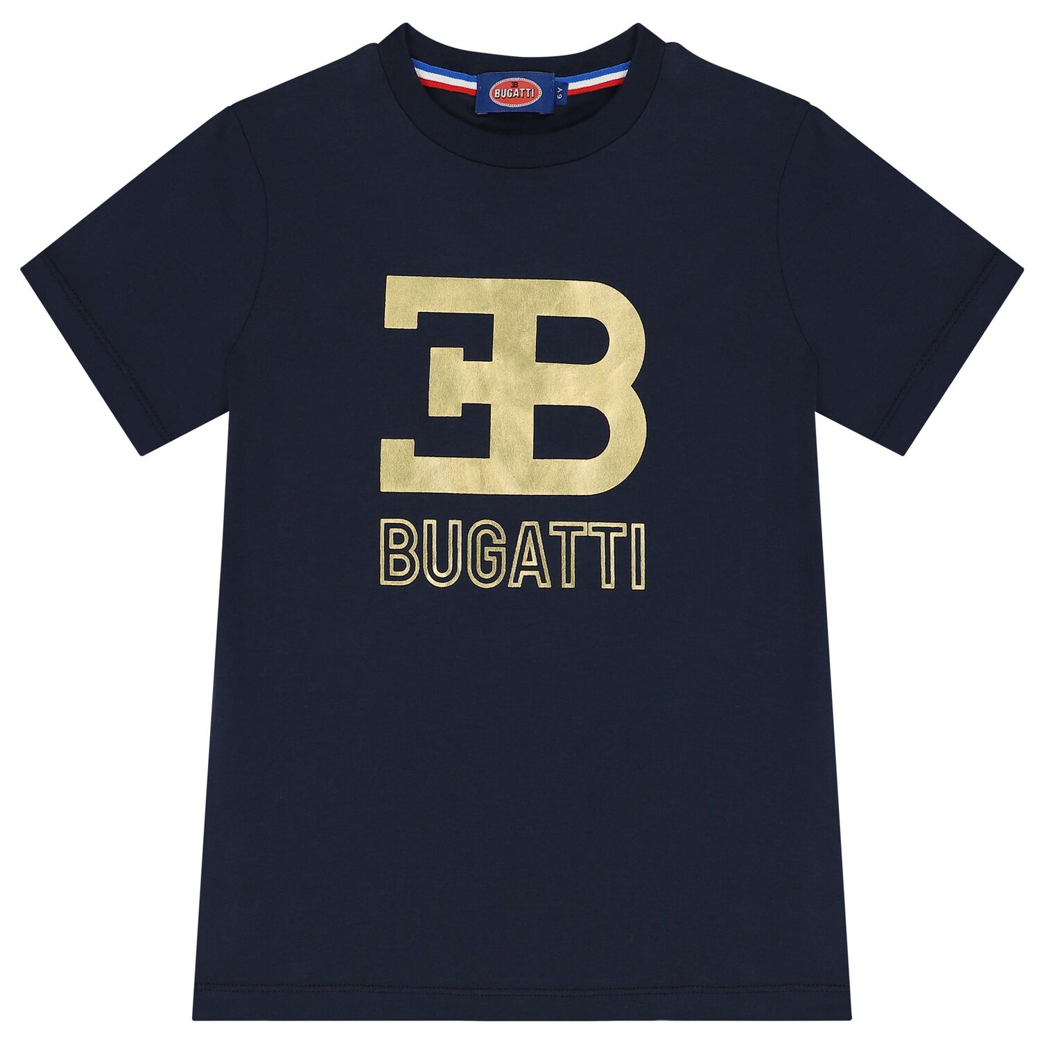 Boys Navy & Gold Logo T-Shirt, 2, hi-res
