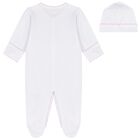 Baby Girls White & Pink Vintage Toy Treasures Babygrow Set, 1, hi-res
