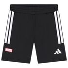 White & Black Marvel Logo Shorts Set, 1, hi-res