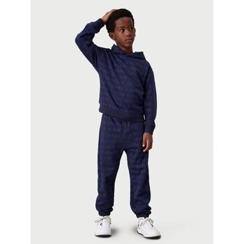 Boys Navy Blue Logo Joggers