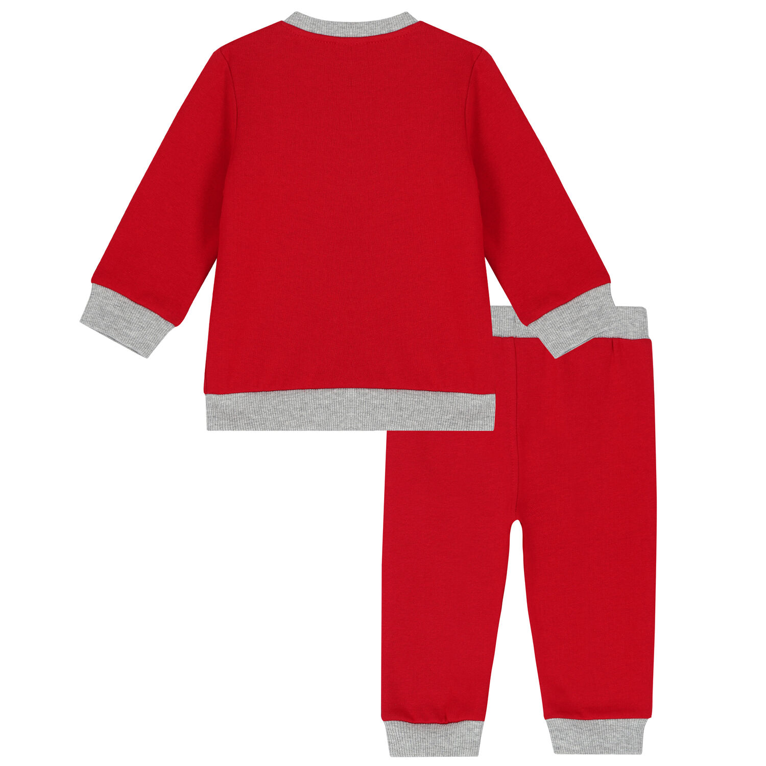 Baby Boys Red Reindeer Tracksuit, 1, hi-res