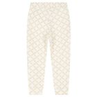 Girls Ivory Logo Joggers, 1, hi-res