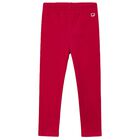 Girls Red Logo Leggings, 3, hi-res