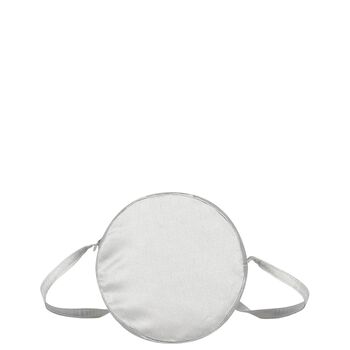 Girls Silver Rose Circular Shoulder Bag