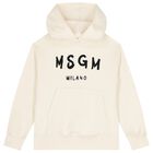 Ivory Logo Hooded Top, 1, hi-res
