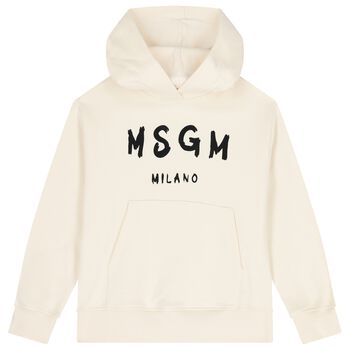 Ivory Logo Hooded Top