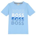 Boys Blue Logo T-Shirt, 4, hi-res