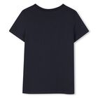 Girls Mini Me Navy Blue Logo T-Shirt, 1, hi-res