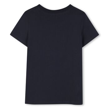 Girls Mini Me Navy Blue Logo T-Shirt