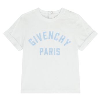 Younger Boys White Logo T-Shirt