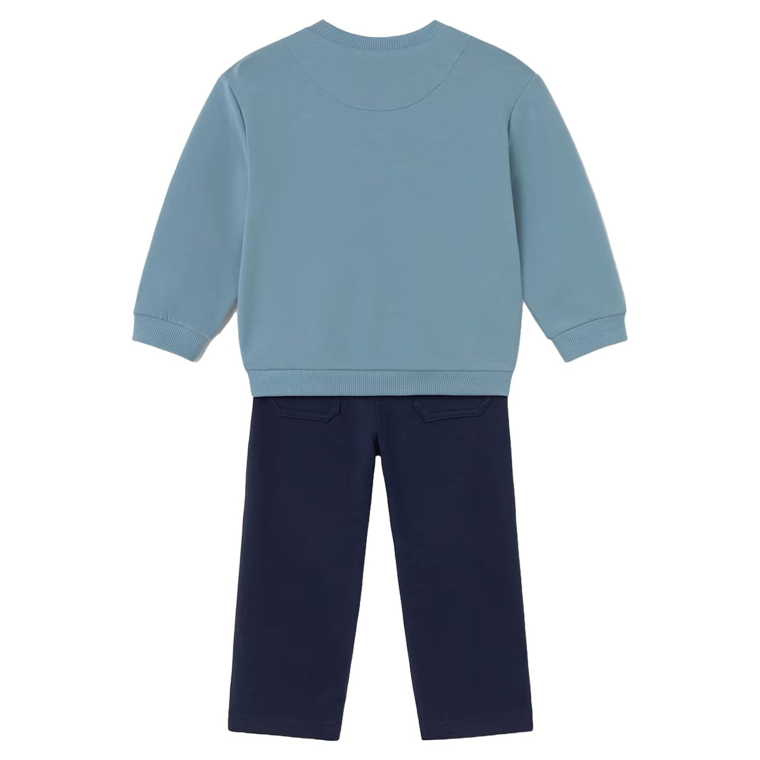 Younger Boys Blue & Navy Blue Trousers Set, 2, hi-res