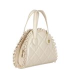Girls Ivory Logo Quilted Handbag, 1, hi-res