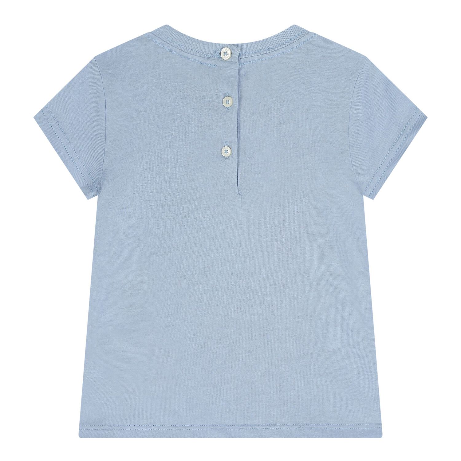 Baby Girls Blue Teddy Bear T-Shirt, 1, hi-res