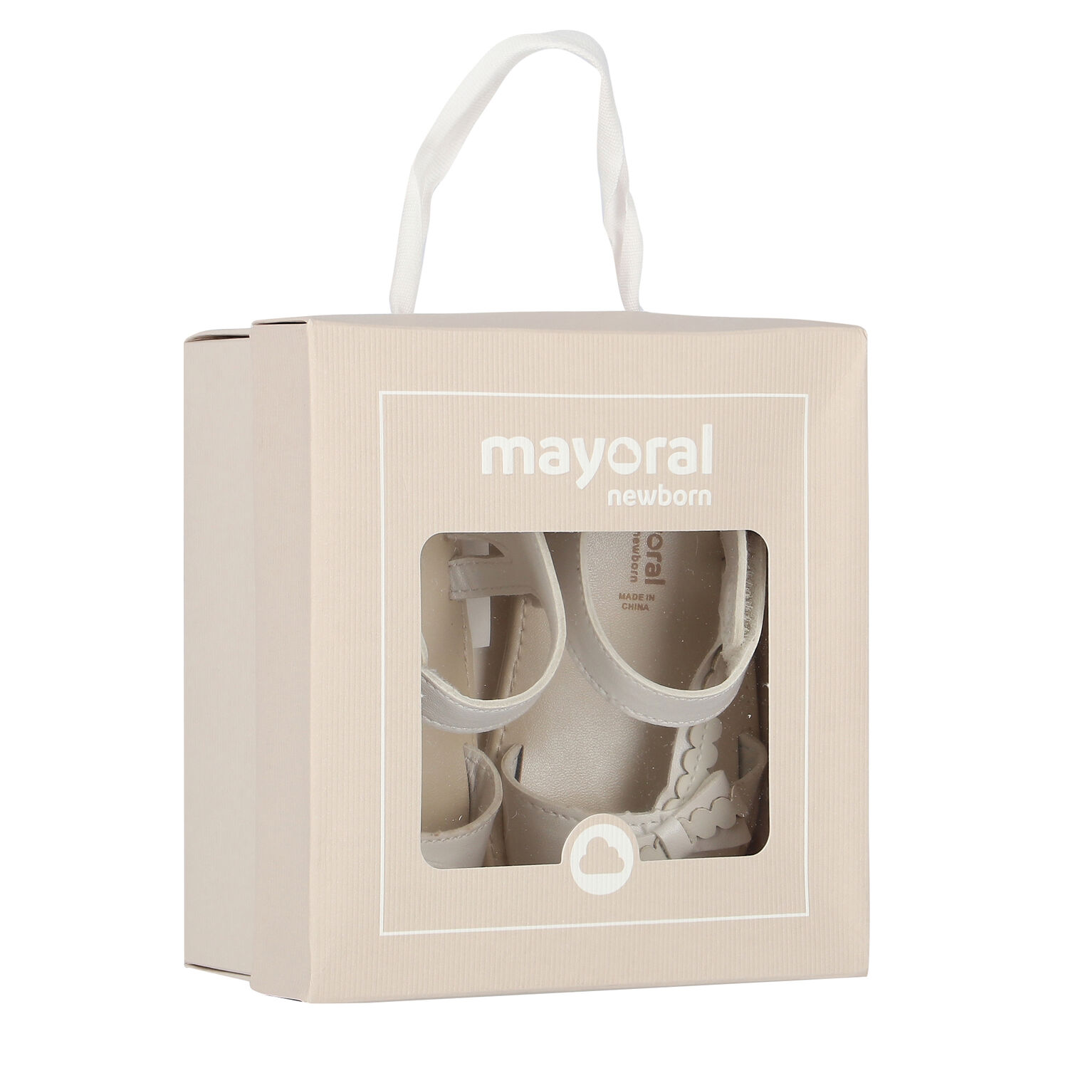 Baby Girls White Sandals, 1, hi-res