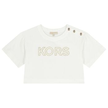 Girls White Logo T-Shirt