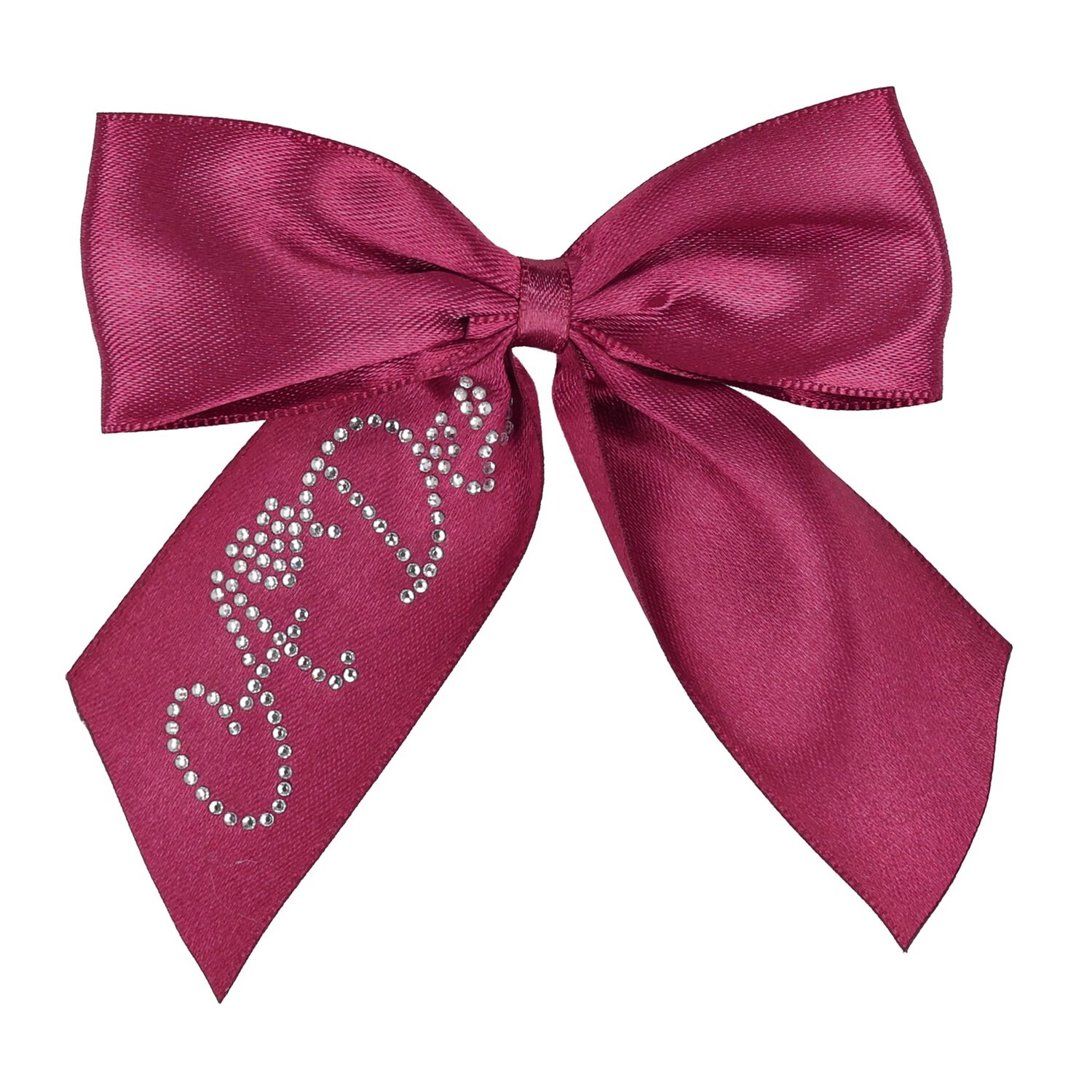 Girls Burgundy Bow Hairclip, 1, hi-res
