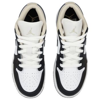 Black, White & Ivory Air Jordan 1 Low Trainers
