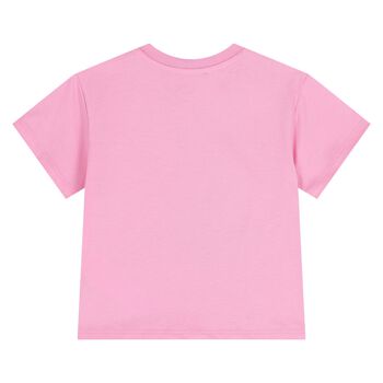 Younger Girls Pink Boke Flower T-Shirt
