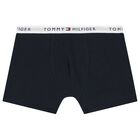 Boys Navy Blue, Grey & Burgundy Boxer Shorts ( 5-Pack ), 1, hi-res