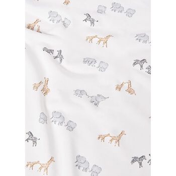 White Animals Baby Blanket