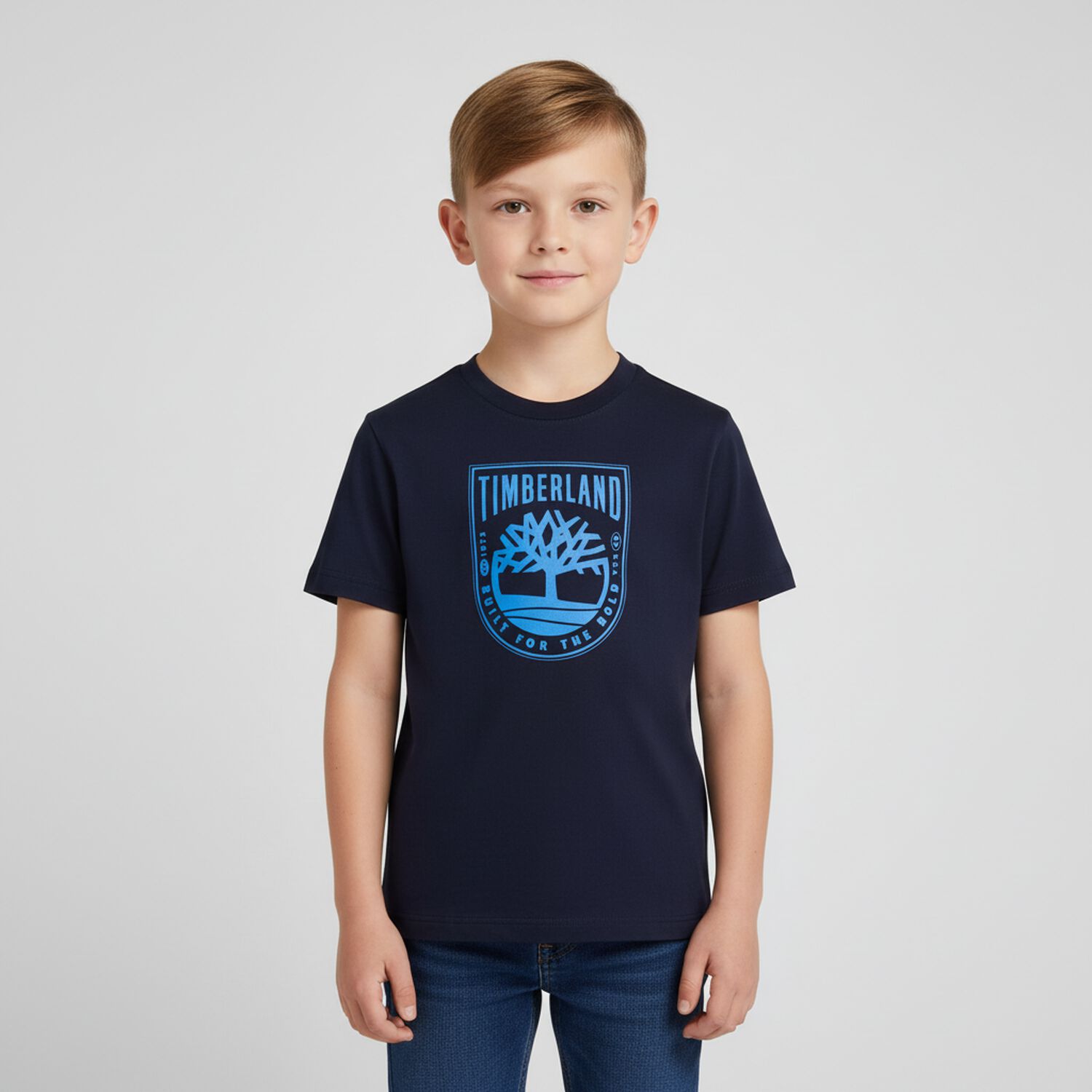 Boys Navy Blue Logo T-Shirt, 2, hi-res
