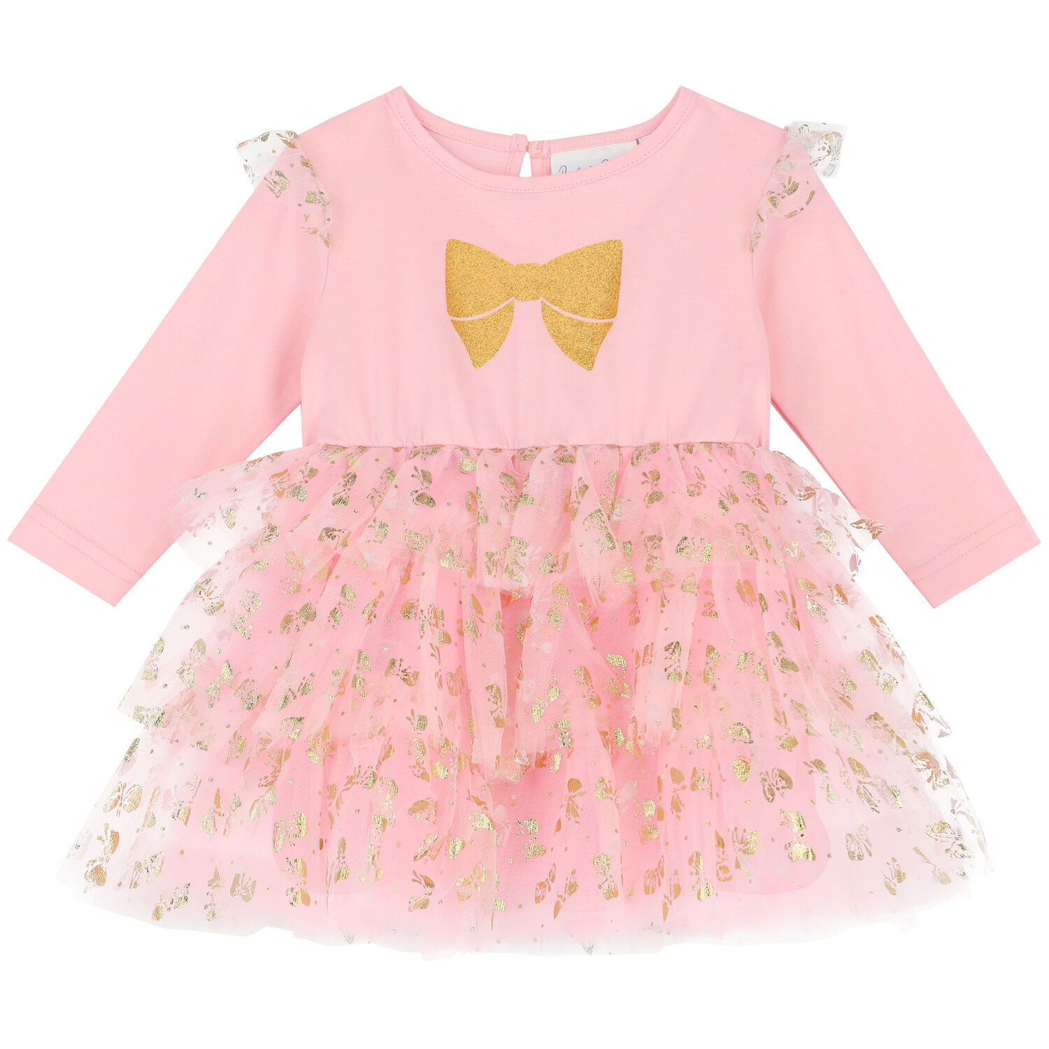 Younger Girls Pink & Gold Tutu Dress, 1, hi-res image number null