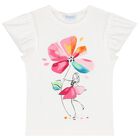 Girls White & Pink Flower Leggings Set, 1, hi-res