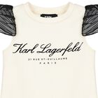 Girls Ivory Logo Top, 1, hi-res