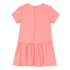 Younger Girls Pink Logo Dress, 2, hi-res