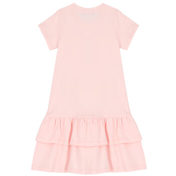 Girls Pink Logo Bag Dress