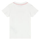 Boys White Logo T-Shirt, 1, hi-res