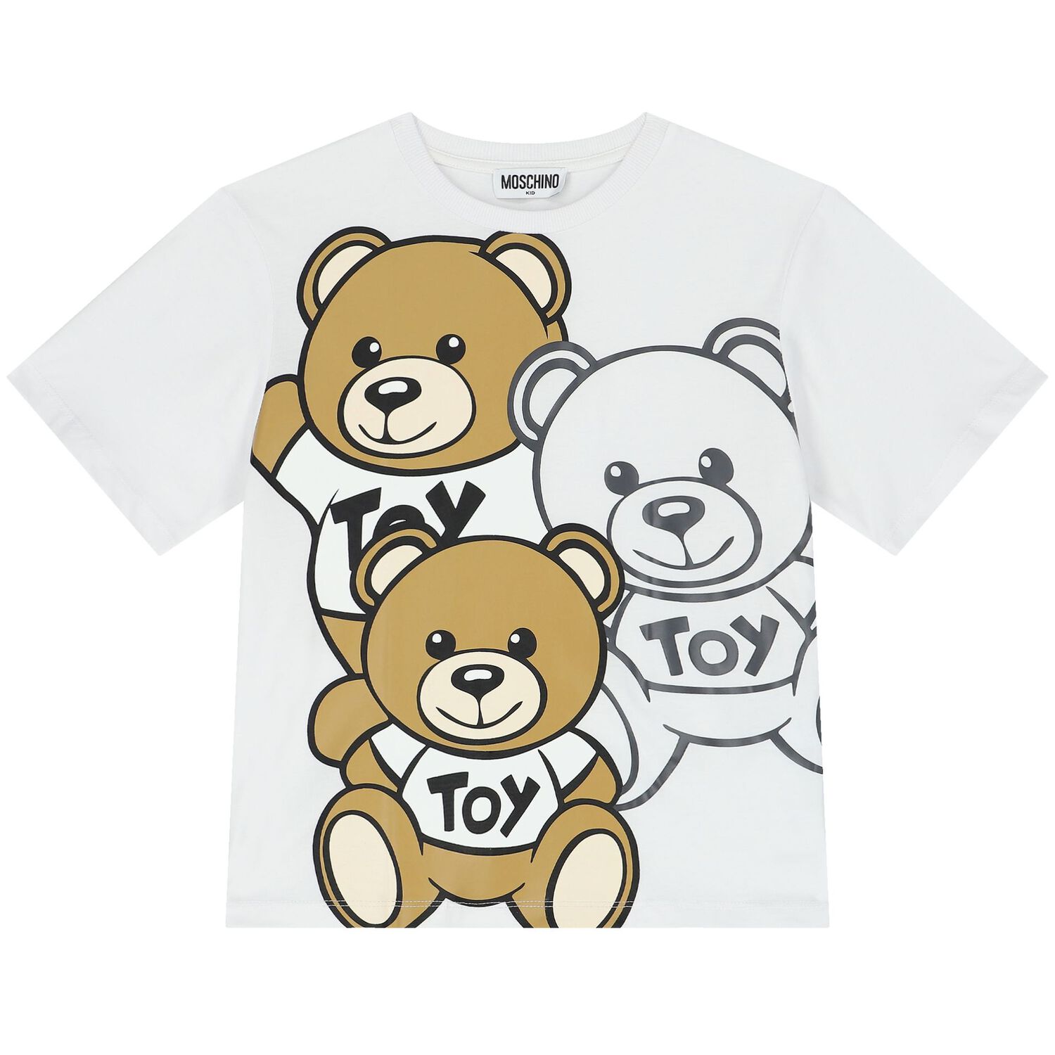 White Teddy Bear Logo T-Shirt, 2, hi-res image number null