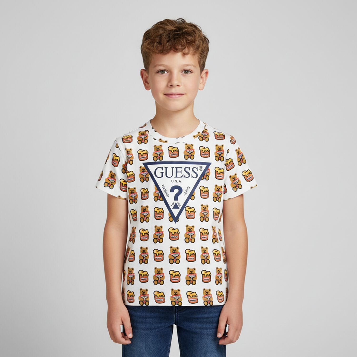 Baby Boys White Logo T-Shirt , 1, hi-res image number null