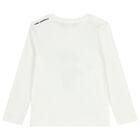 Boys White Ikonik Karl Long Sleeve Top, 2, hi-res