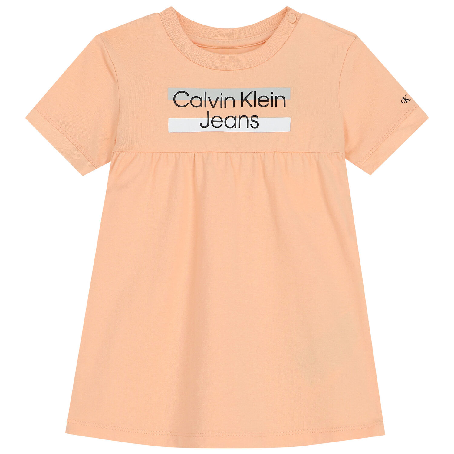 Younger Girls Coral Logo Dress, 2, hi-res