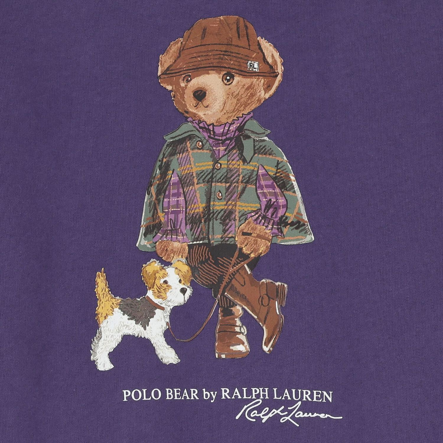 Girls Purple Polo Bear Dress, 1, hi-res