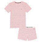 Girls Pink Star Print Pyjama Set, 1, hi-res