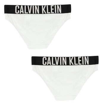 Girls White Bikini Brief (2-Pack)