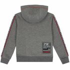 Boys Grey Logo Zip Up Top, 1, hi-res