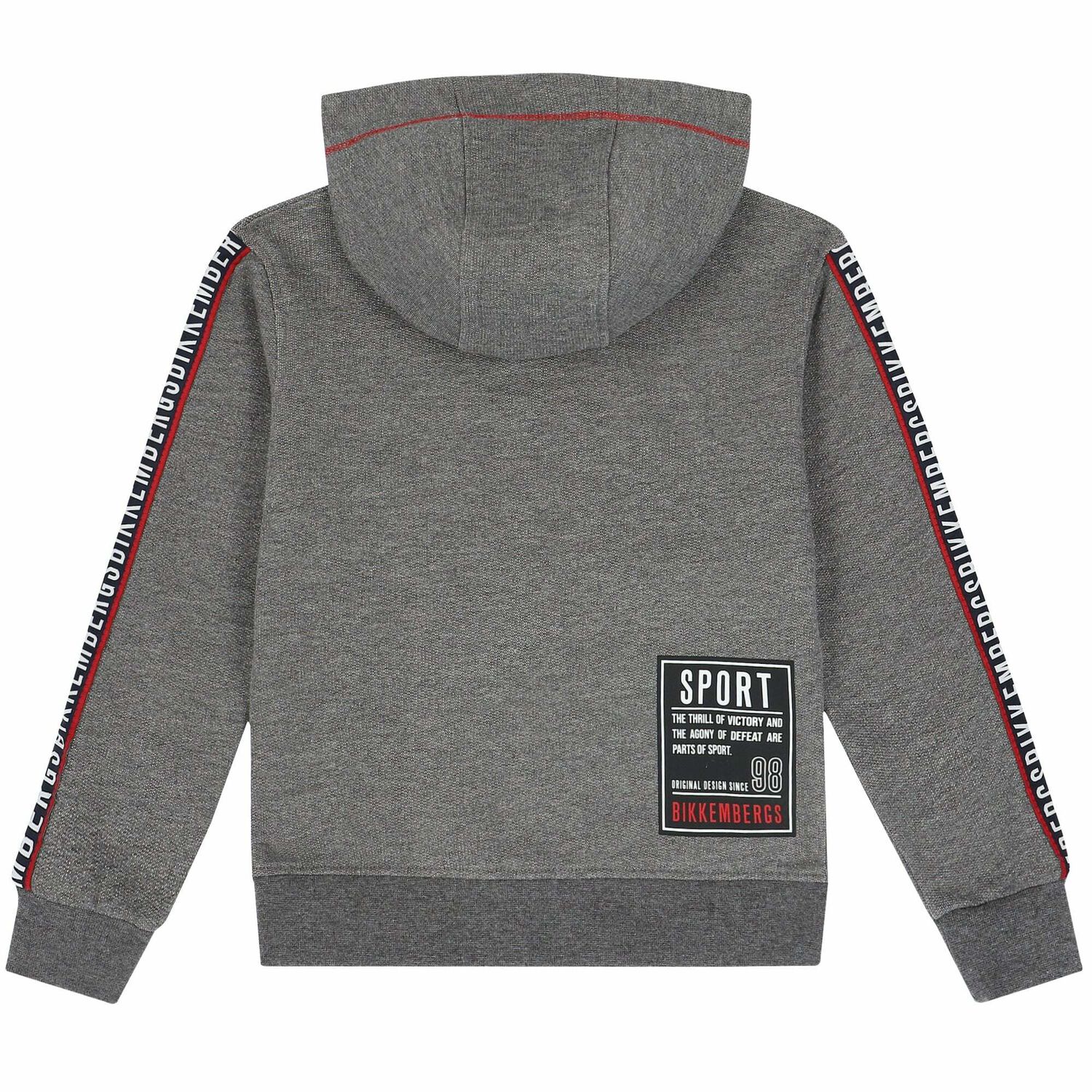 Boys Grey Logo Zip Up Top, 1, hi-res image number null