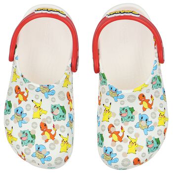 White Pokemon Classic Clog Sandals